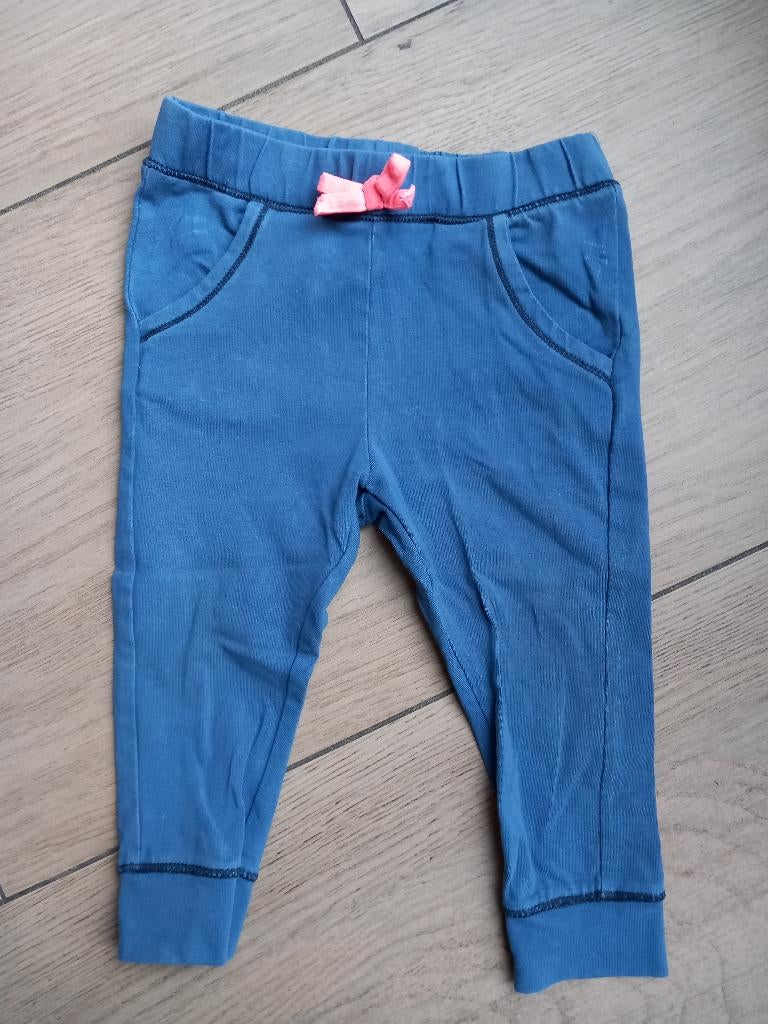 K259 Blauw broekje HEMA maat 74, Gebruikt, Broekje, Meisje, Ophalen of Verzenden