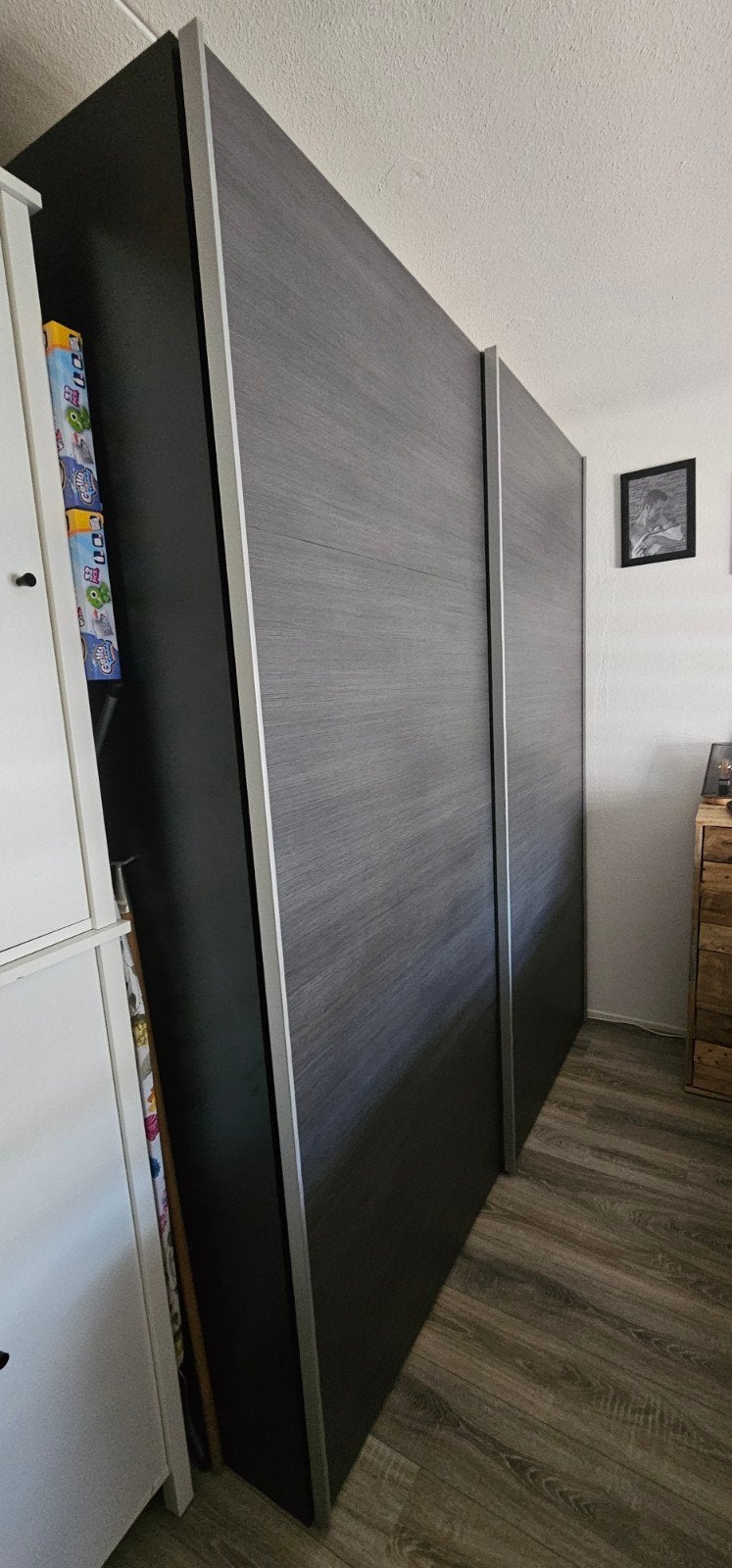 Kledingkast met schuifdeuren, Gebruikt, 200 cm of meer, 200 cm of meer, Overige houtsoorten