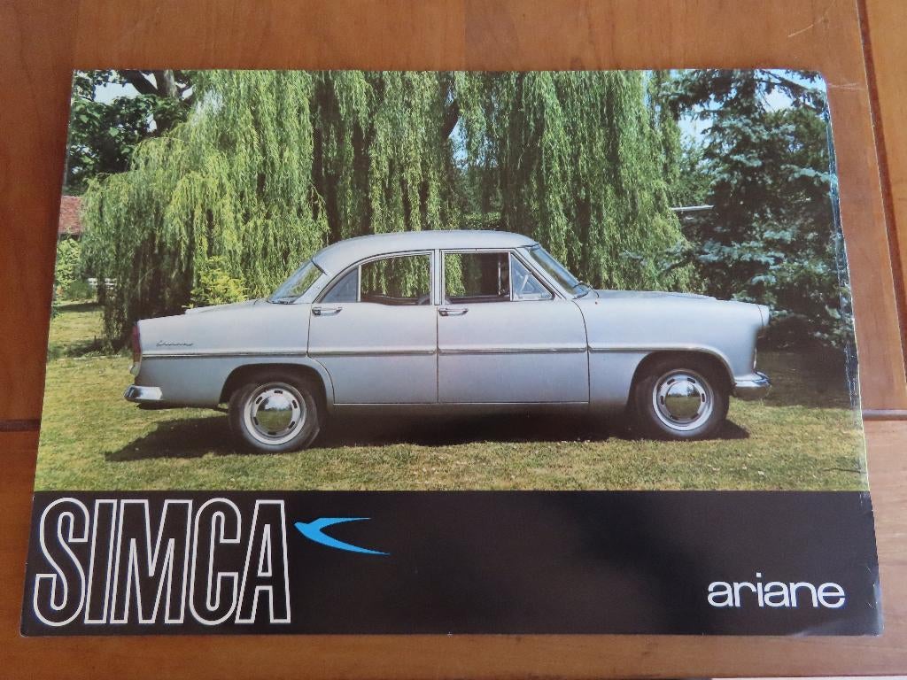 Leaflet Simca Ariane 1963, Gelezen, Overige merken, Simca, Ophalen of Verzenden