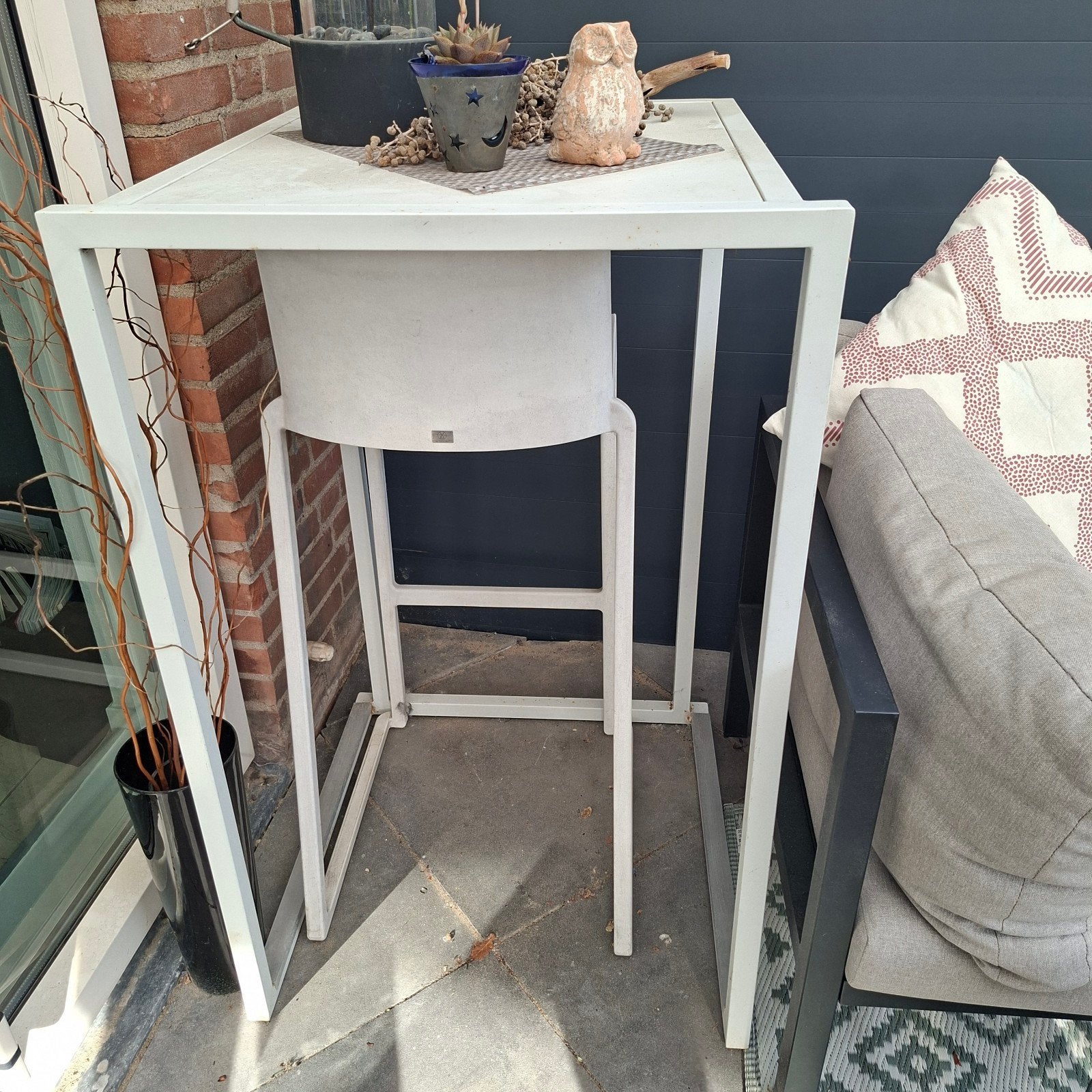 FLEXFURN statafel + hoge kruk met rugleuning., Ophalen
