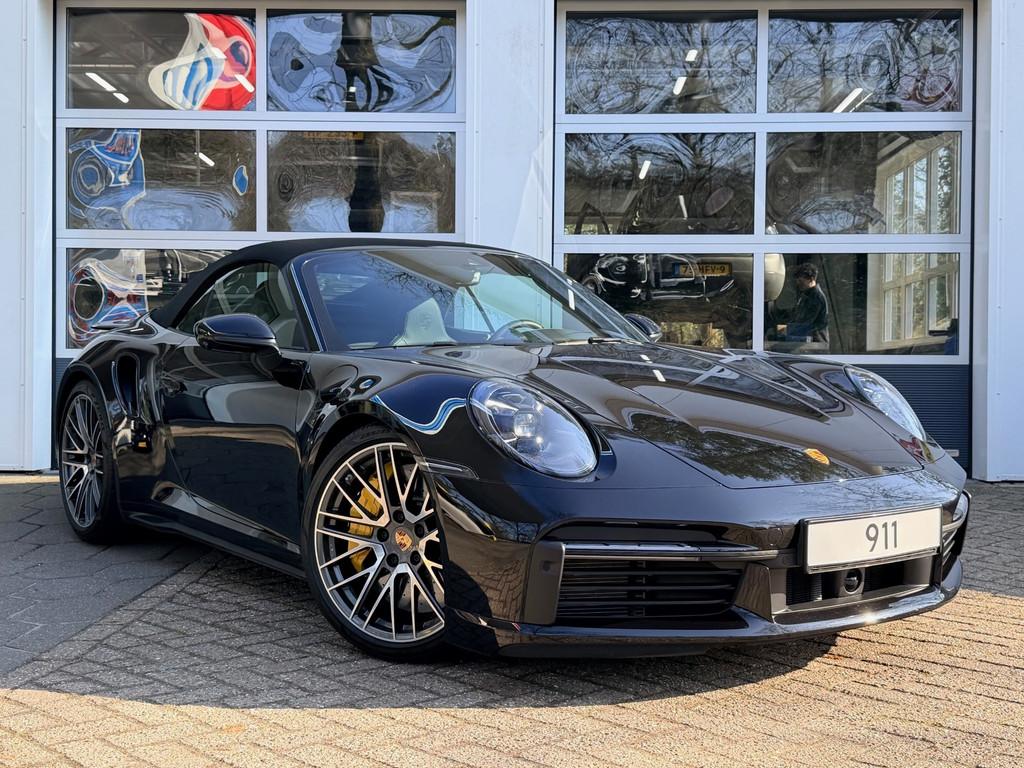 Porsche 911 Cabrio 3.8 Turbo S Keramisch/ Lift/ Sport Chrono, Automaat, Gebruikt, Zwart, Cabriolet