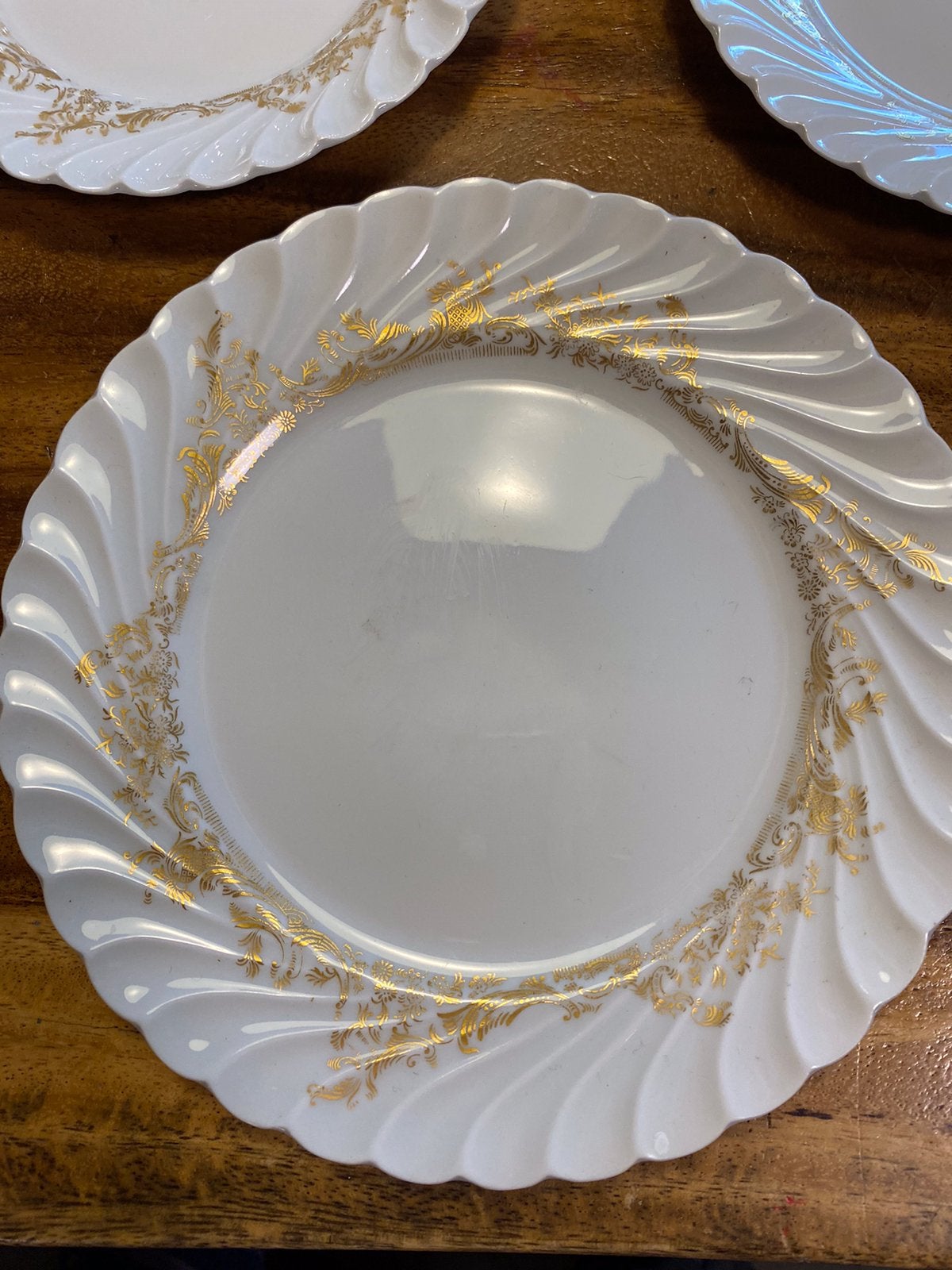 Haviland,Limoges France,5 antieke ontbijt borden en 2 gebak, Antiek en Kunst, Antiek | Servies los, Ophalen of Verzenden