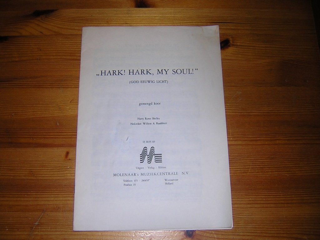 Hark hark my soul - god eeuwig licht - harry row shelley, Gebruikt, Ophalen of Verzenden, Religie en Gospel, Artiest of Componist