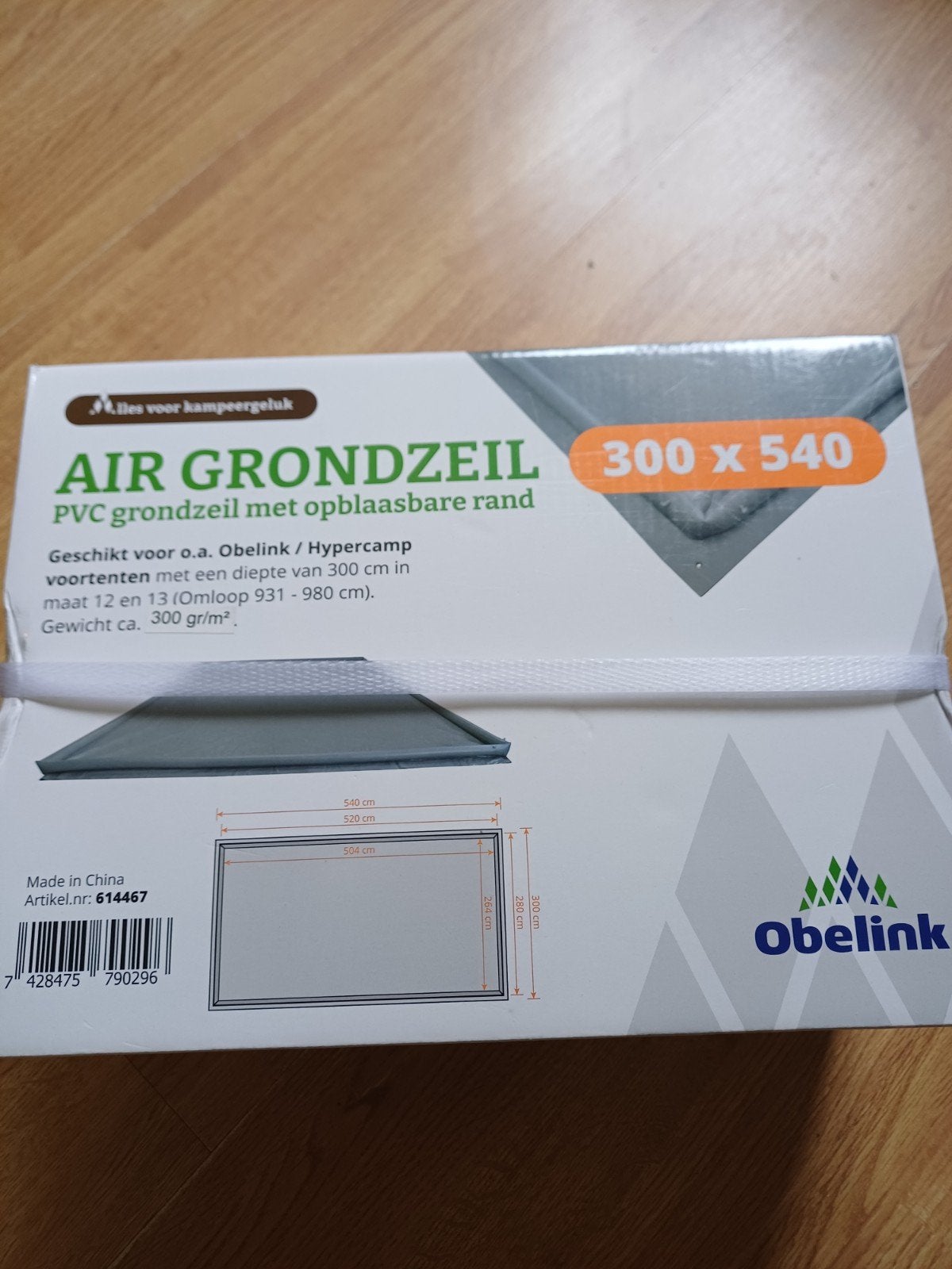 Air grondzeil, Ophalen, Nieuw