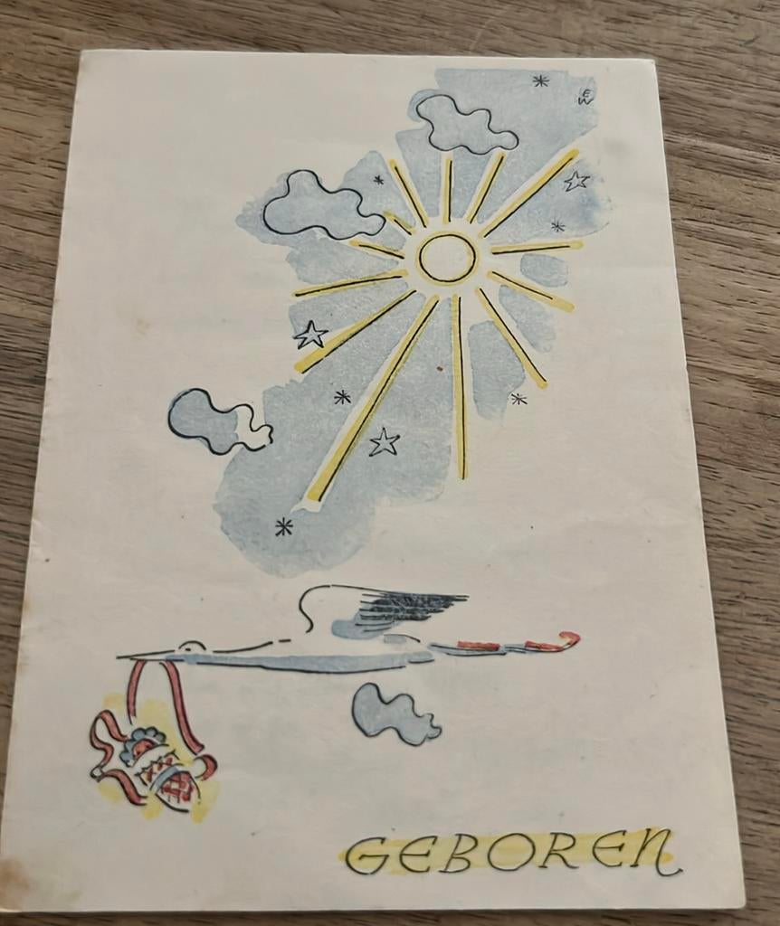 Heiloo,,1946:::Marion, Verzamelen, Geboortekaartjes en Visitekaartjes, Ophalen of Verzenden, Voor 1970