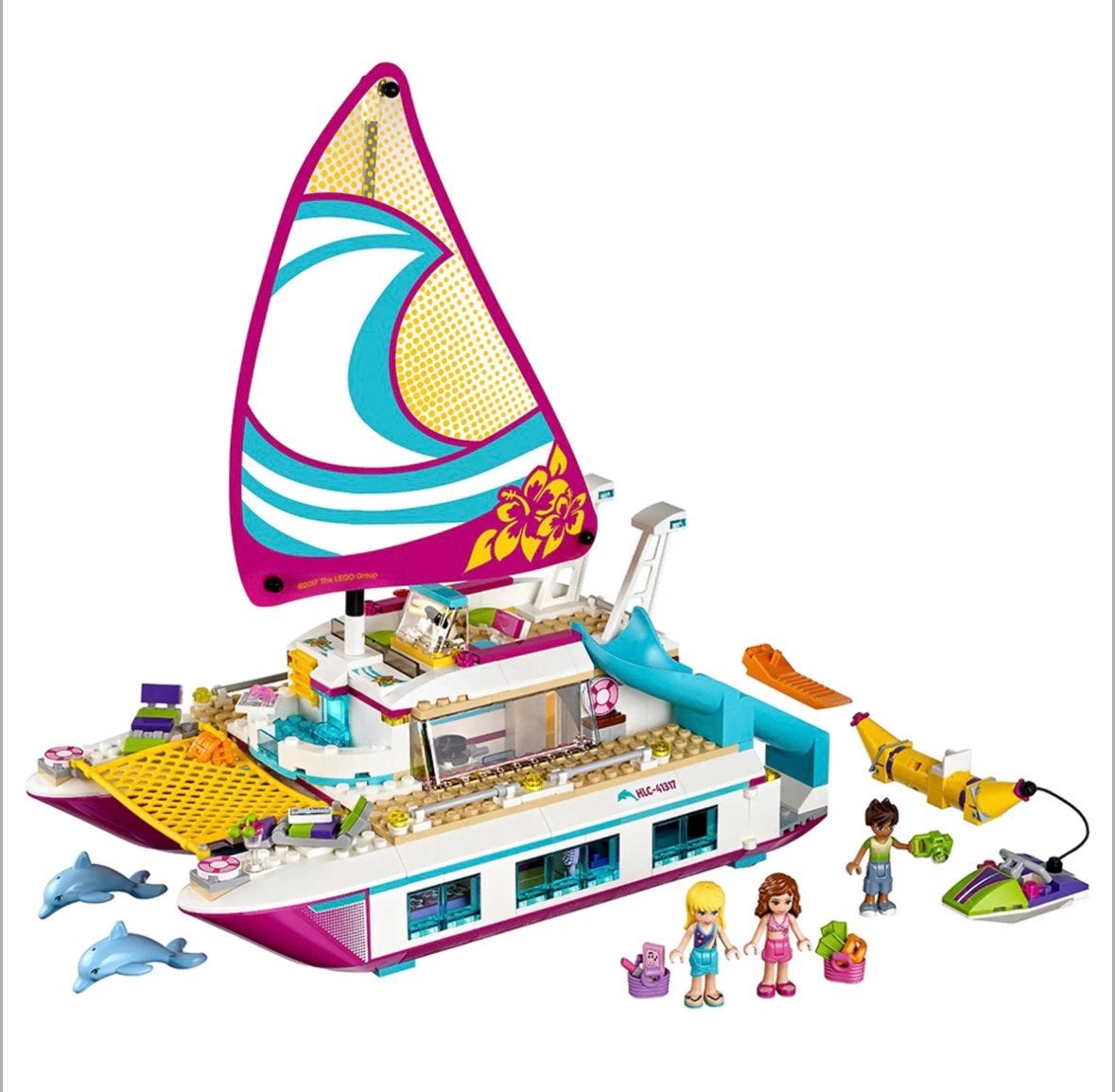 Lego friends, catamaran 41317, Kinderen en Baby's, Speelgoed | Duplo en Lego, Ophalen of Verzenden, Zo goed als nieuw