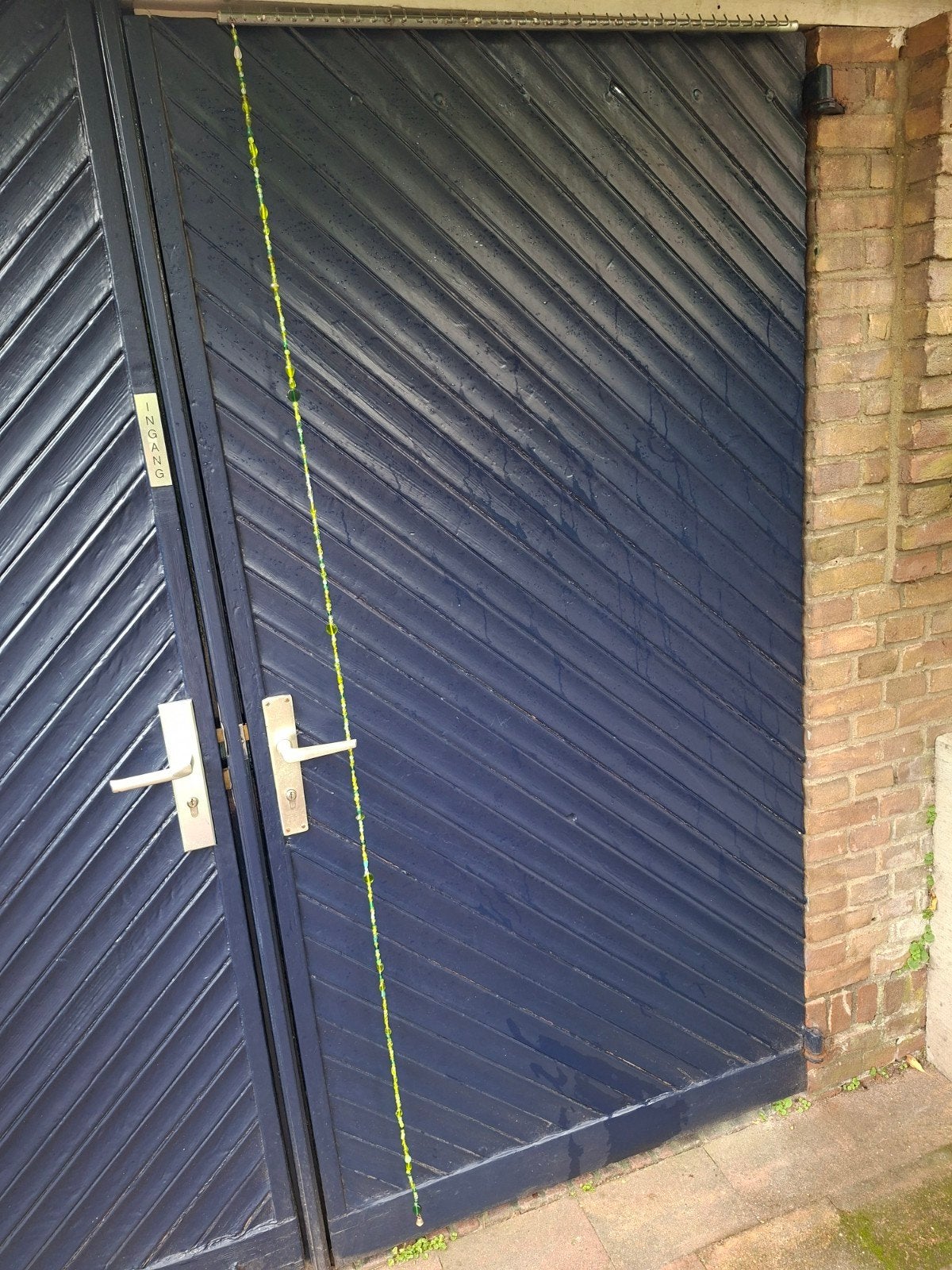 Groene glazen kralen vliegenhor - 40 strengen, Ophalen, Nieuw, Groen, Glas