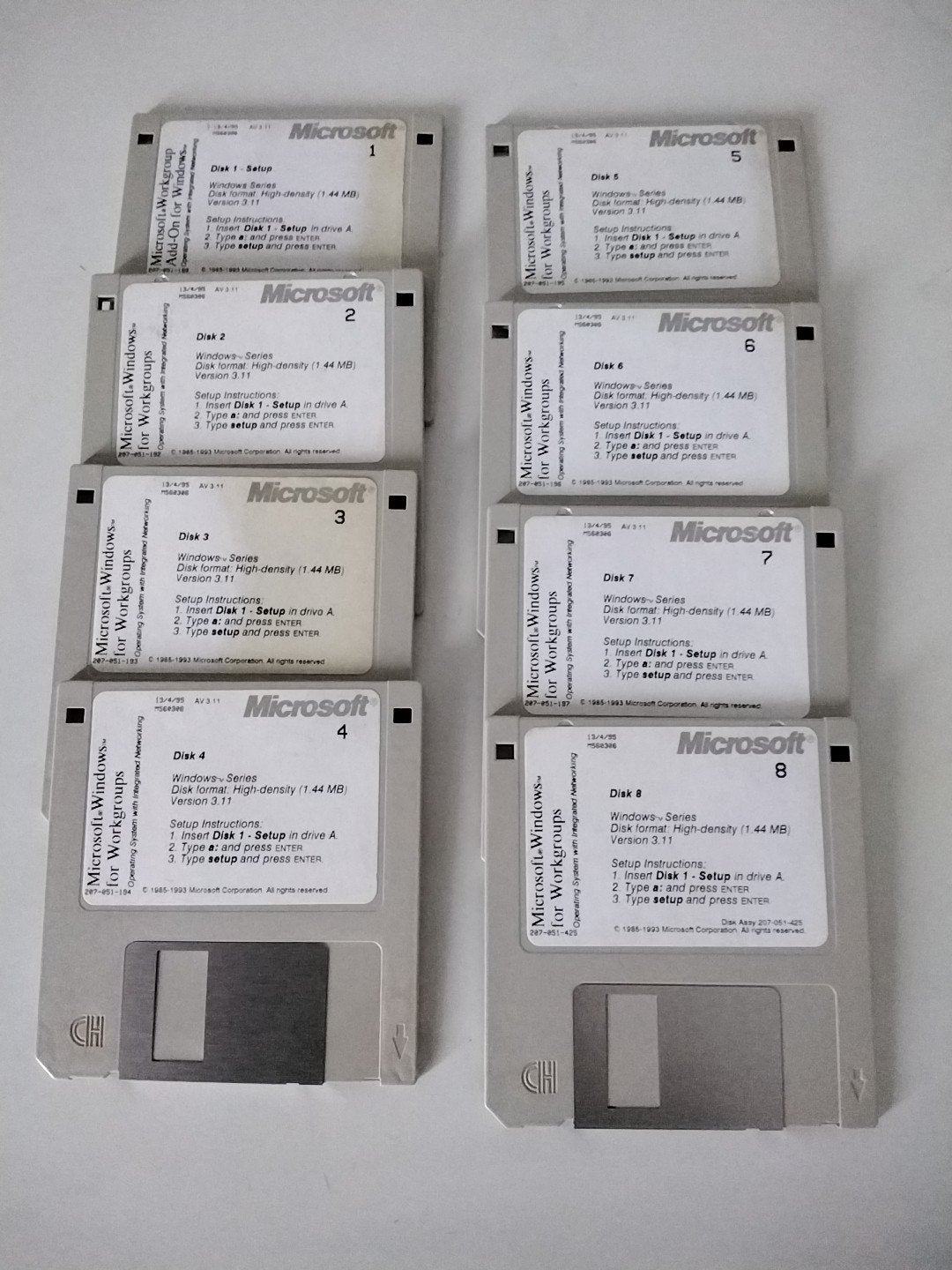 Microsoft Windows 3.11 engelstalig op 8 diskettes, Ophalen of Verzenden