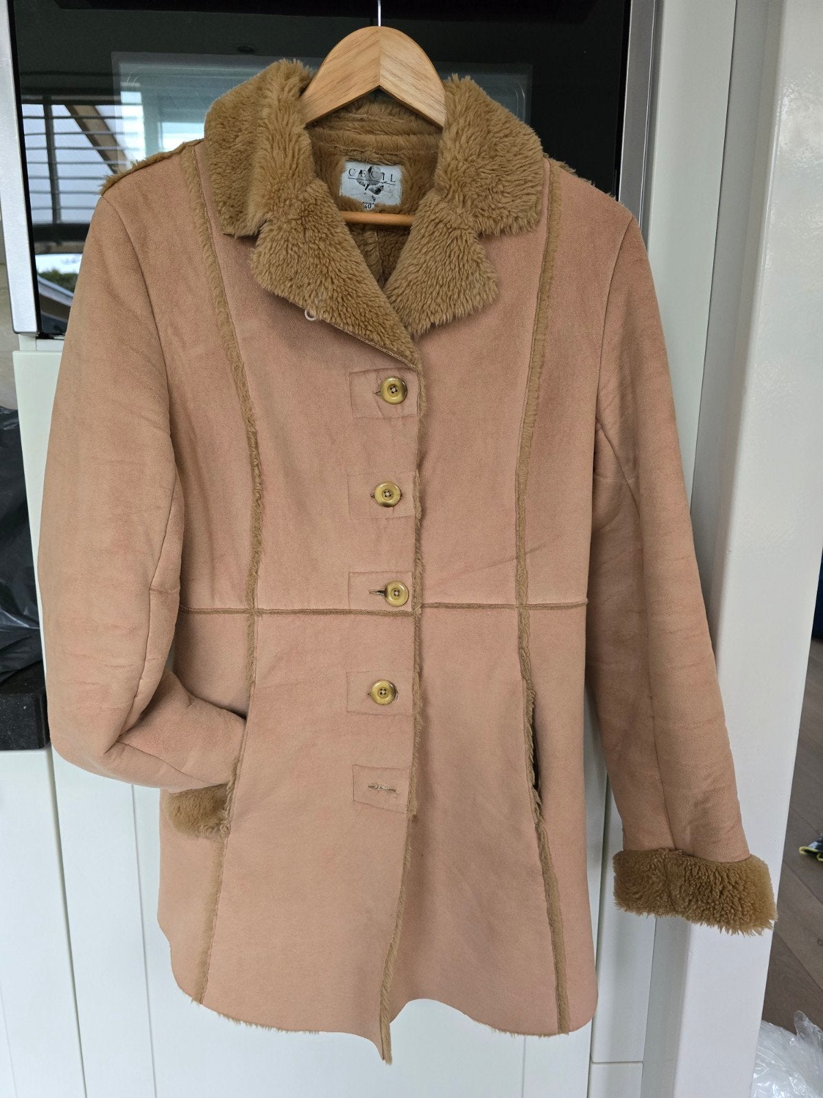 Cecil jas met teddy voering - Maat 40, Maat 38/40 (M), Beige, Ophalen of Verzenden, Zo goed als nieuw