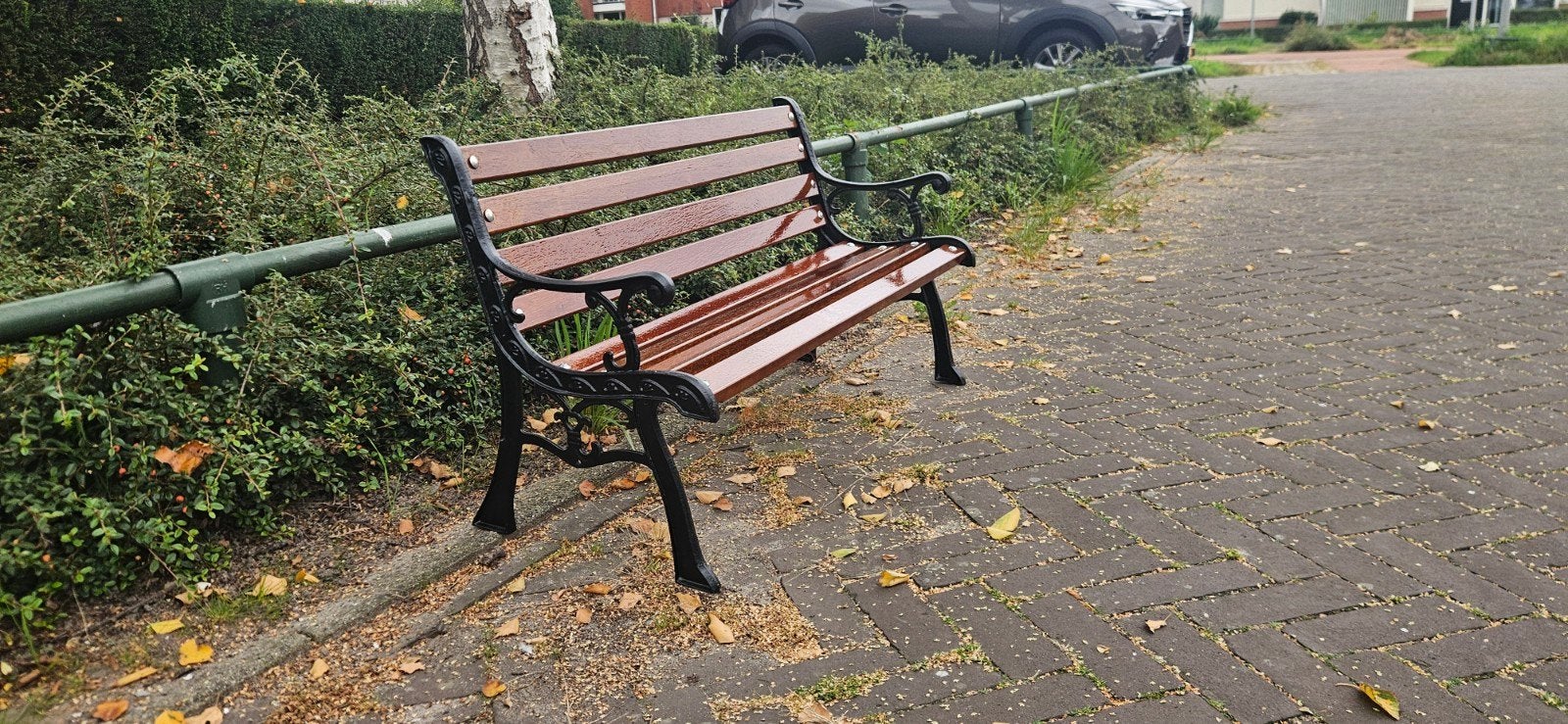 Tuinbankje gietijzer, Tuin en Terras, Ophalen, Nieuw, Hout