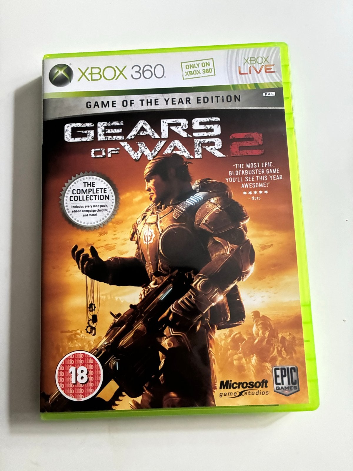 Gears of War 2 - Game of the Year Edition (Xbox 360), Spelcomputers en Games, Ophalen of Verzenden, Zo goed als nieuw, 250 GB
