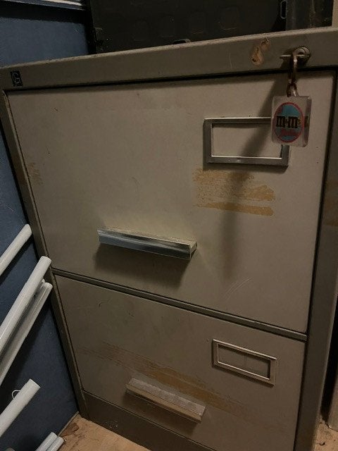 bureau archief kast, Ophalen, Gebruikt, 60 cm, Metaal