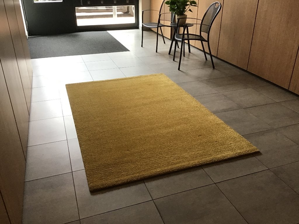 Vloerkleed geel 195x133, Ophalen, 100 tot 150 cm, Geel, Zo goed als nieuw
