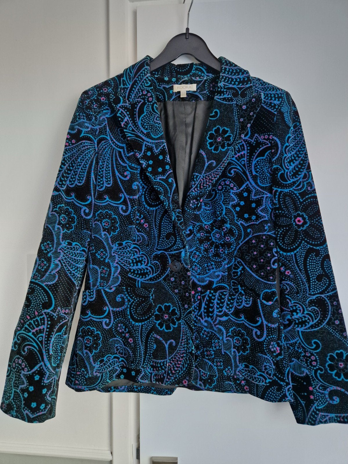Kookai, velours, gevoerd, 38, valt klein, zwart, Maat 38/40 (M), Overige kleuren, Kookai, Ophalen of Verzenden