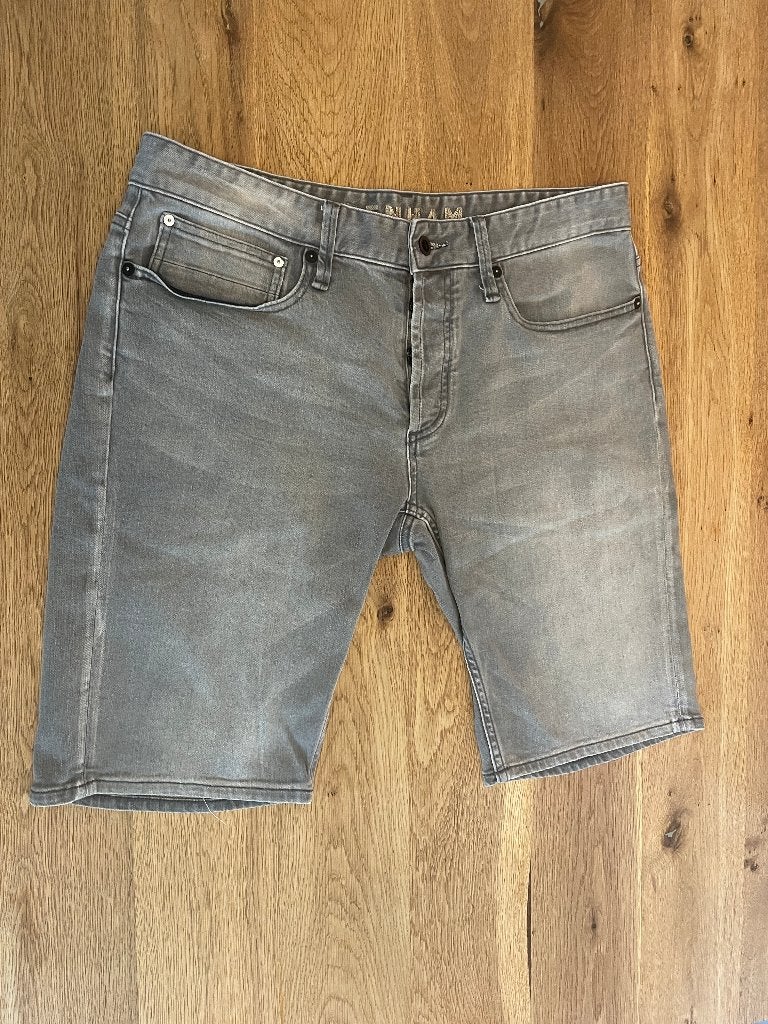 E033 Spijkerbroek Korte Broek Shorts Denham Razor Short, Ophalen of Verzenden, Gedragen, Blauw, W33 - W34 (confectie 48/50)