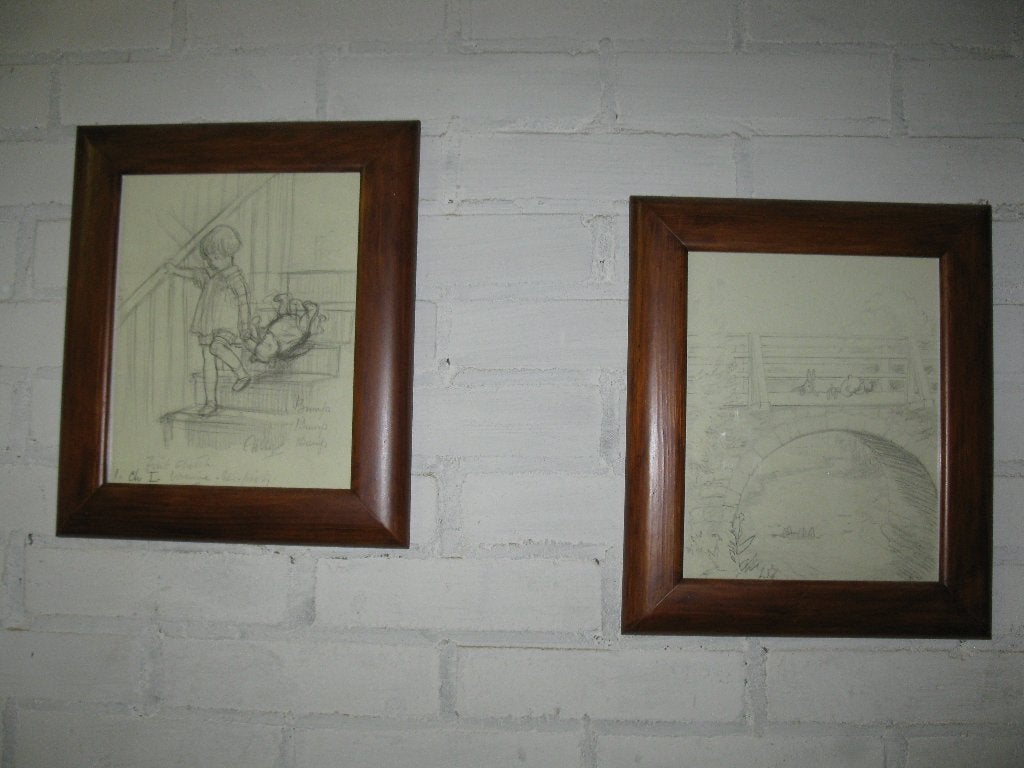 Illustraties Winnie de Pooh, Minder dan 50 cm, Ophalen of Verzenden, Zo goed als nieuw, Schilderij