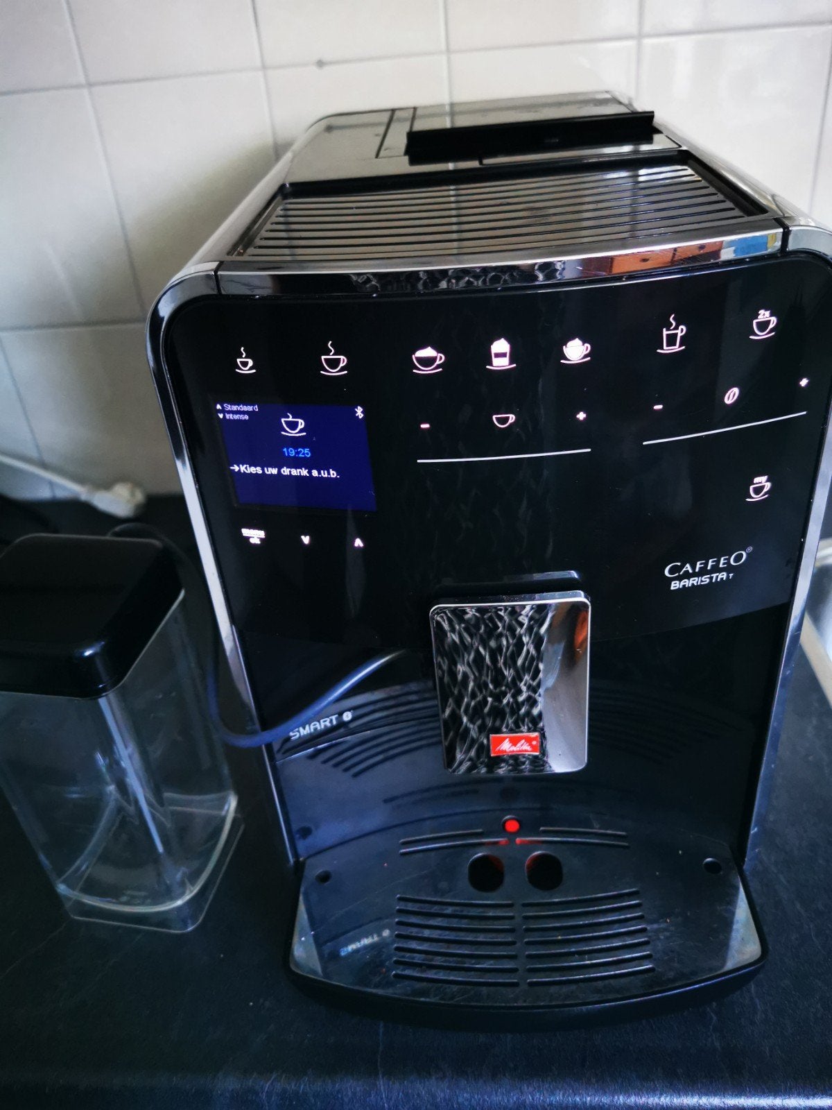 Te koop aangeboden melitta cafeeo barista T smart, Ophalen, Zo goed als nieuw, Koffiemachine