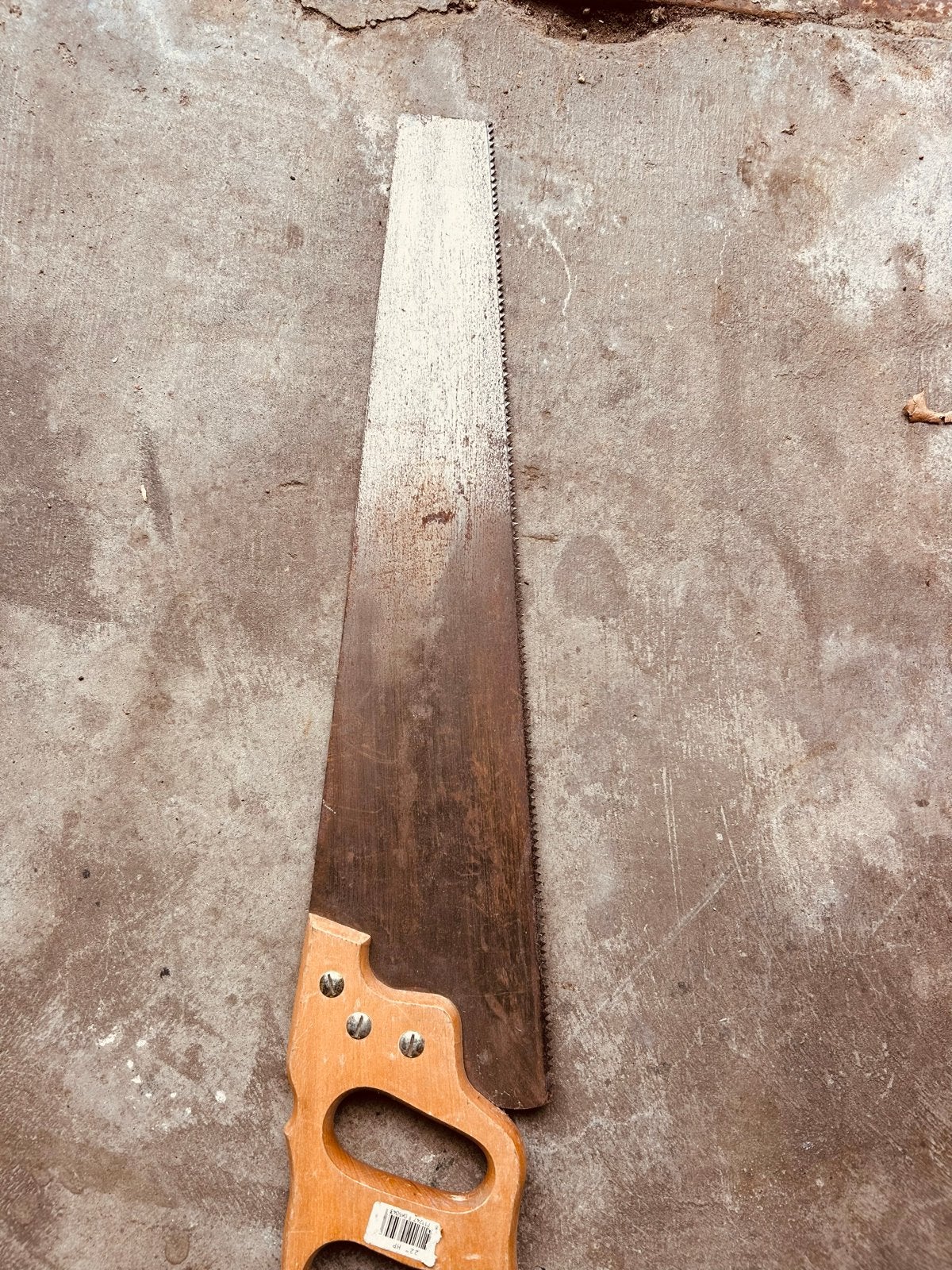Gebruikte handzaag met houten handvat, Ophalen of Verzenden, Gebruikt, Zaag, Overige merken