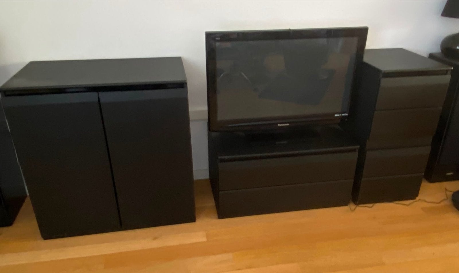 Zwart Tv meubel/ kastencombinatie, Huis en Inrichting, Ophalen, Overige materialen, Gebruikt, 50 tot 100 cm