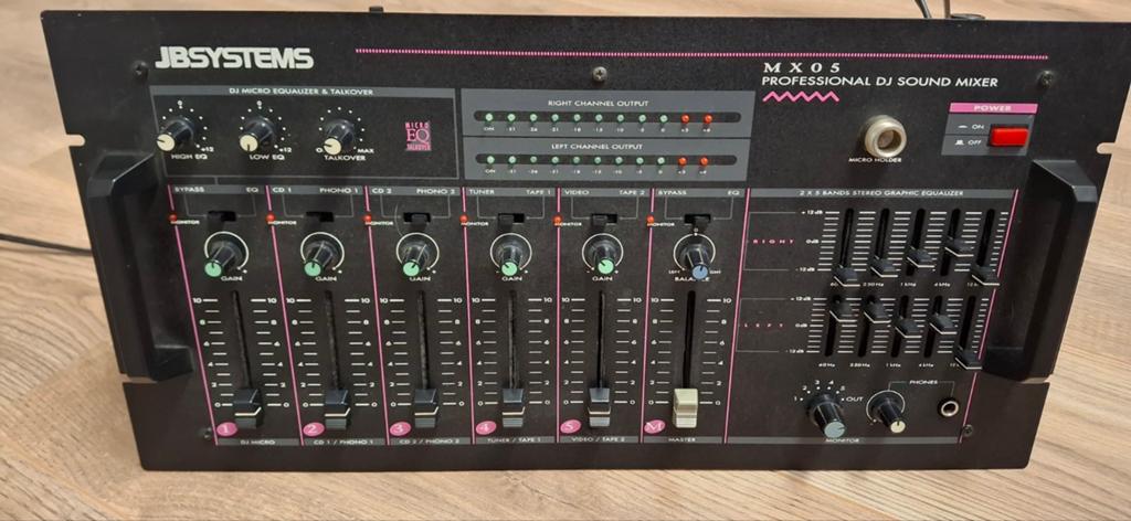 JB Systems MX05 Professionele DJ Sound Mixer, Muziek en Instrumenten, Mengpanelen, Ophalen of Verzenden, Gebruikt, 5 tot 10 kanalen
