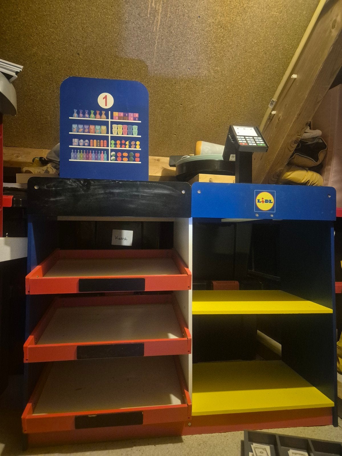 Lidl kassa met accessoires, Ophalen