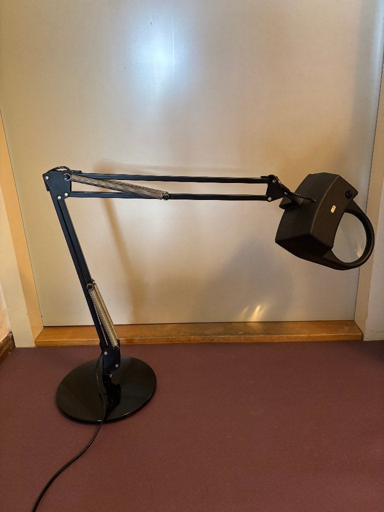 Vintage Luxo Magnifier lamp, Ophalen, Bureaulamp, Vintage, Zo goed als nieuw