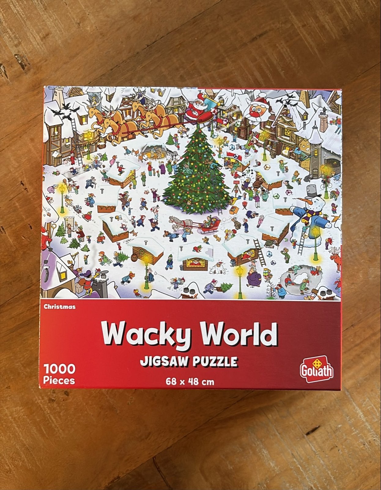 Wacky World Kerst Legpuzzel 1000 Stukjes Goliath, Ophalen, 500 t/m 1500 stukjes, Zo goed als nieuw, Legpuzzel