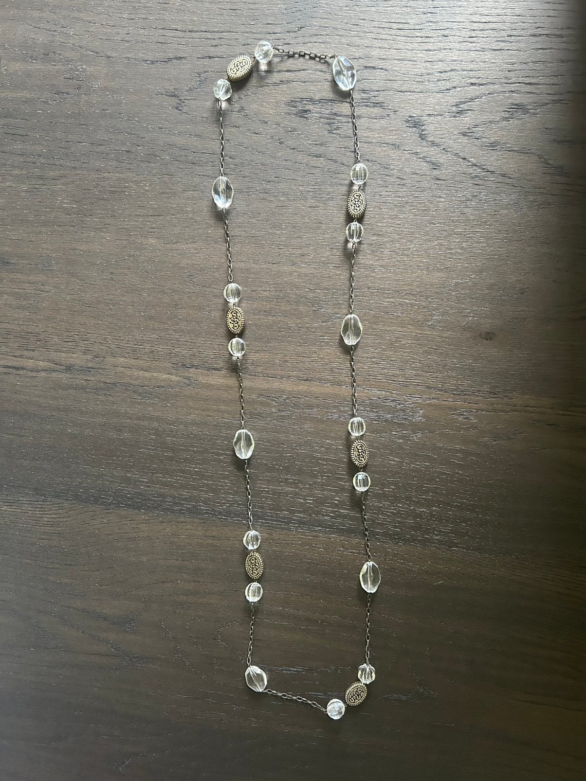 Lange zilveren kralen ketting, Sieraden, Tassen en Uiterlijk, Kettingen, Ophalen of Verzenden, Zo goed als nieuw, Zilver, Overige materialen