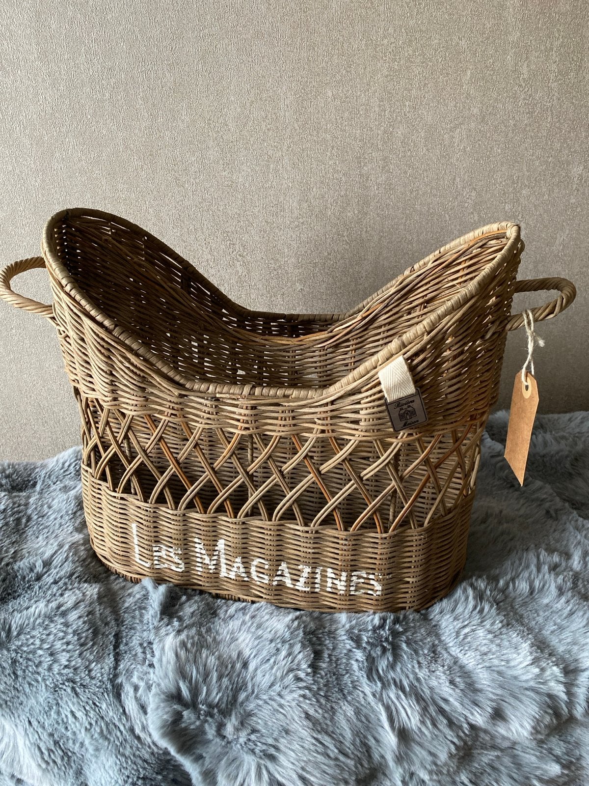 Riviera Maison lectuurmand 'Les Magazines' - Nieuwstaat, Huis en Inrichting, Natuurlijk materiaal, Lectuurbak, Ophalen of Verzenden
