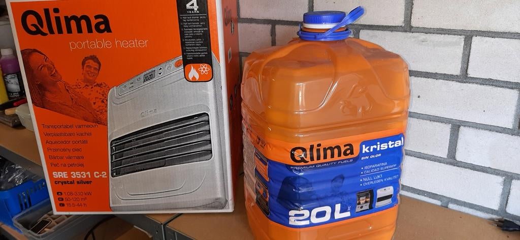 Qlima SRE 3531 C-2 petroleumkachel met 20L brandstof, Doe-het-zelf en Verbouw, Verwarming en Radiatoren, Kachel, 30 tot 80 cm