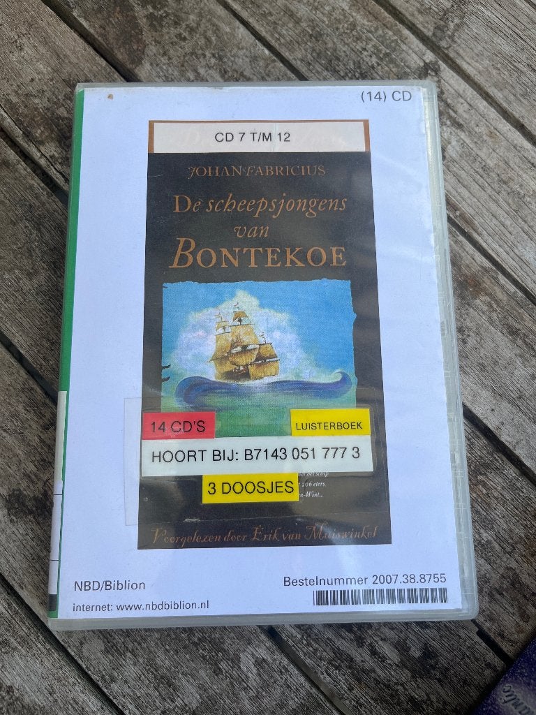 Luisterboek de scheepsjongens van bontekoe, Alle leeftijden, Overige typen, Zo goed als nieuw, Familie
