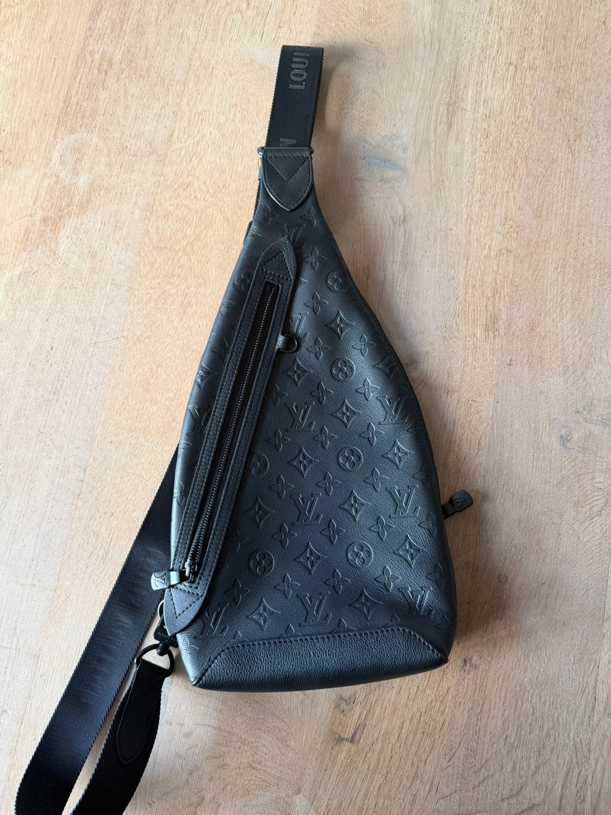 Louis Vuitton Duo Sling Bag Origineel, Ophalen, Zo goed als nieuw, Zwart, Schoudertasje