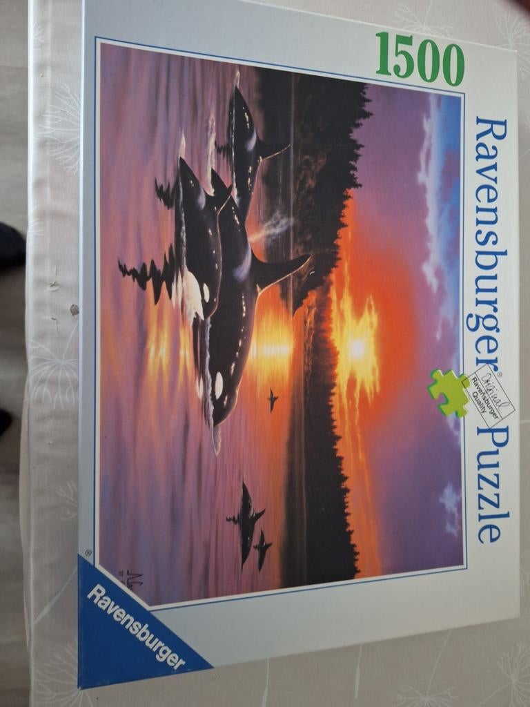 Ravensburger  puzzel 1500st  0rcars in avond licht, Ophalen of Verzenden, 500 t/m 1500 stukjes, Zo goed als nieuw