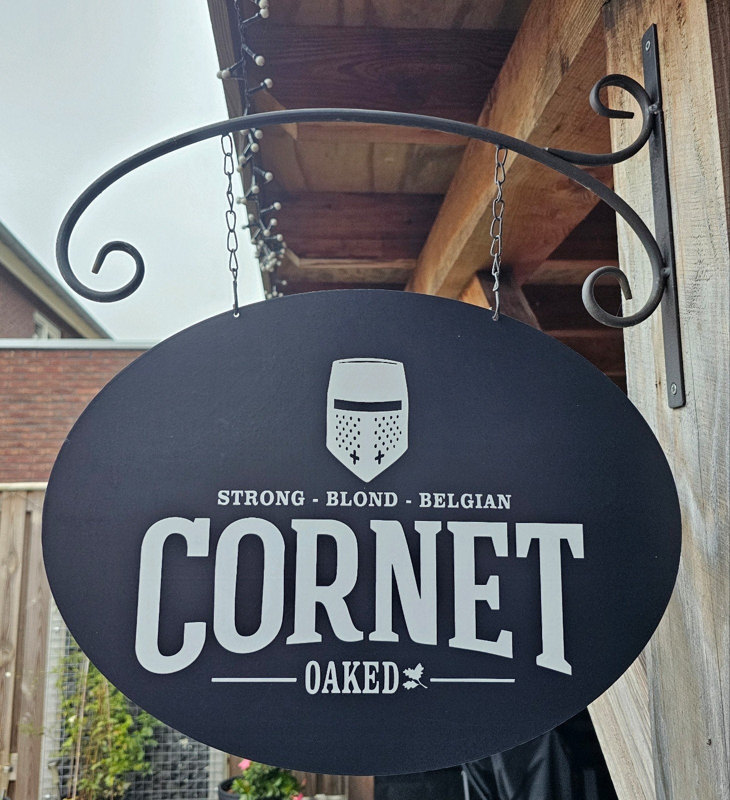 Dubbelzijdig CORNET UITHANGBORD (incl. beugel), Ophalen of Verzenden, Nieuw, Reclamebord, Plaat of Schild, Overige merken