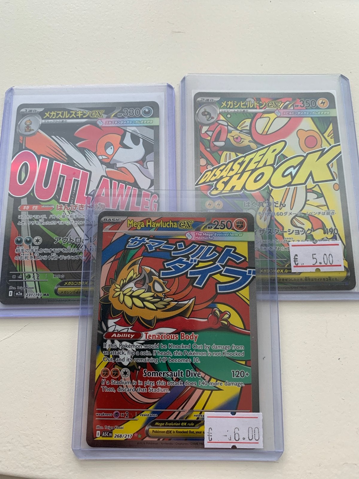 Pokémon Kaarten: Mega Hawlucha EX, Mega Sceptile EX, Mega Sc, Hobby en Vrije tijd, Ophalen of Verzenden, Zo goed als nieuw, Meerdere kaarten