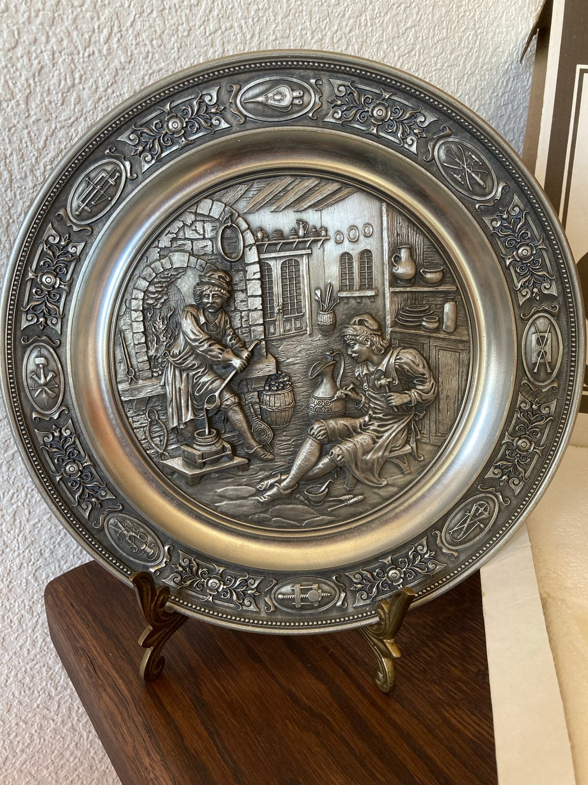 SKS Zinnenbord "De Zilversmid" - Traditioneel Handwerk, Ophalen of Verzenden