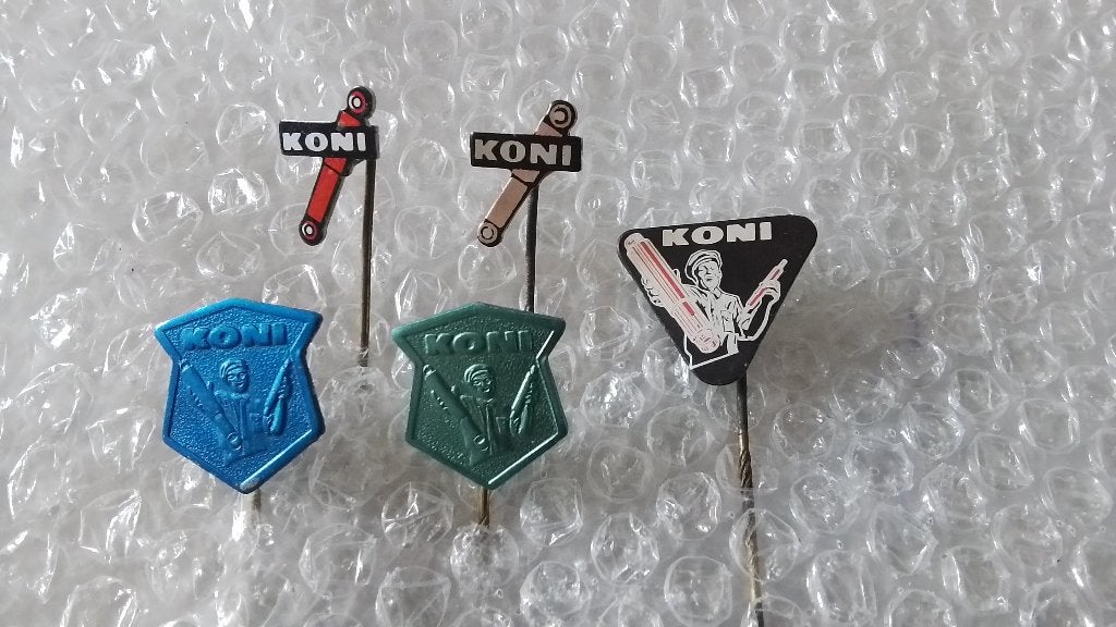5 verschillende speldjes schokdempers, Verzamelen, Ophalen of Verzenden, Zo goed als nieuw, Overige onderwerpen
