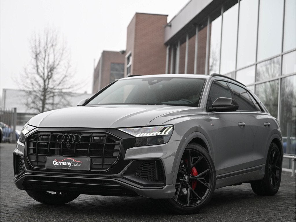 Audi Q8 55TFSI 340PK Quattro Nardo! 4W-best. RS-Zetels Carbo, Auto's, Audi, Automaat, Automatische klimaatregeling, Gebruikt, Zwart
