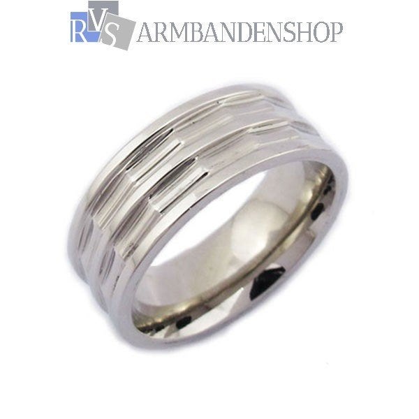 ring Rvs staal heren ring Bailo heren of dames RVS zilver., Sieraden, Tassen en Uiterlijk, Ringen, 20 of groter, Verzenden, Nieuw