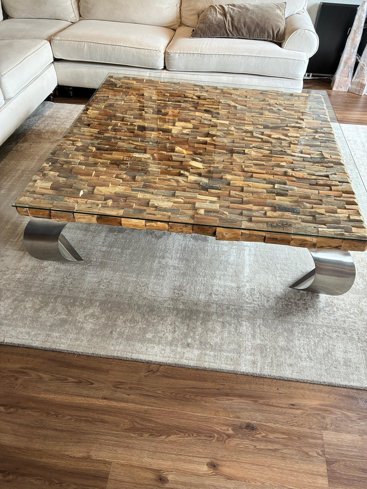 Rofra salontafel 150x150 cm | Exclusief design, Gebruikt, 100 tot 150 cm, 150 tot 200 cm, Vierkant