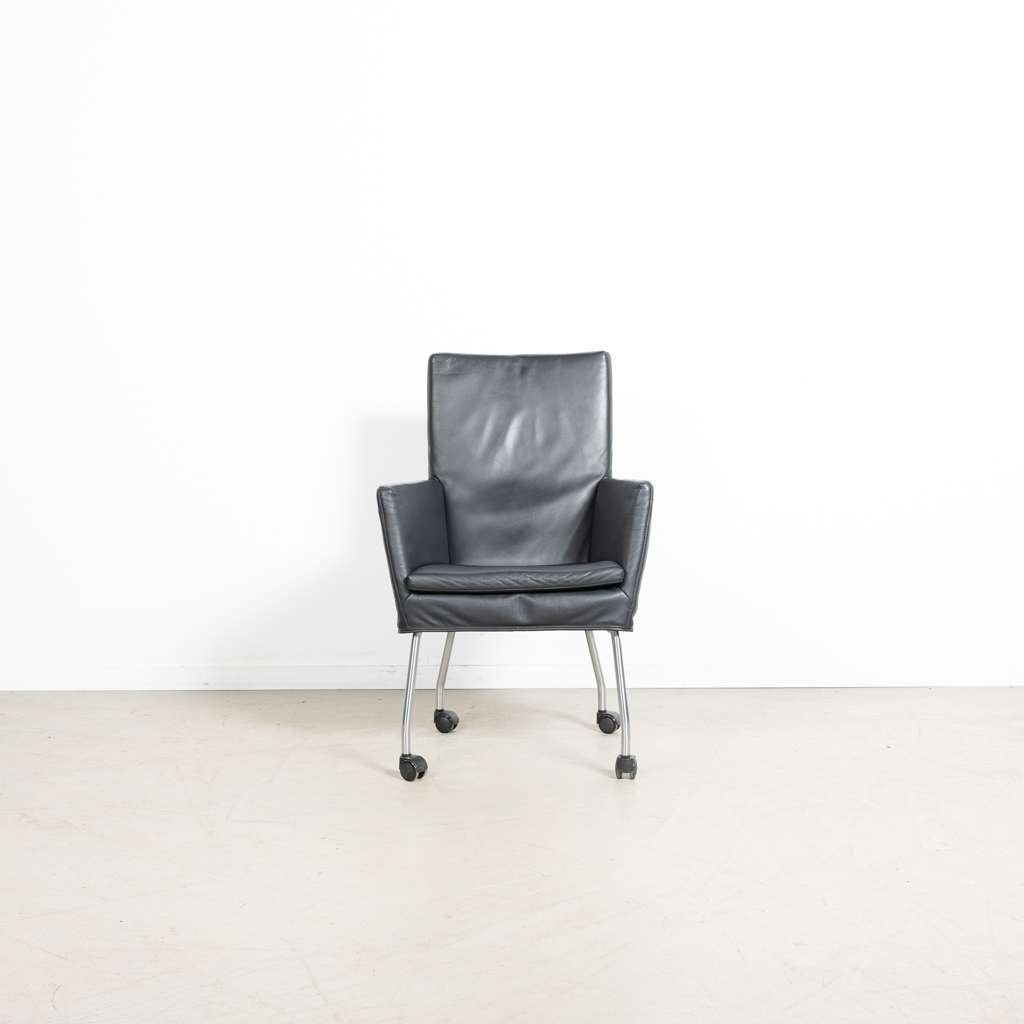 4x Label Donna Rock Stoel Zwart Leer - Chroom, Huis en Inrichting, Stoelen, Niet ingevuld, Zwart, Niet ingevuld, Zo goed als nieuw