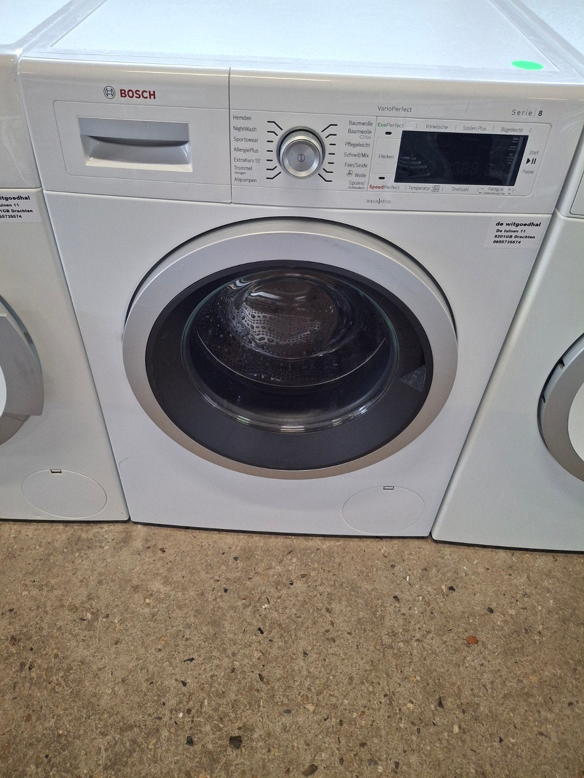 Bosch Serie 8 VarioPerfect Wasmachine, Robert Bosch Hausgeräte GmbH, 8 tot 10 kg, Voorlader, 85 tot 90 cm