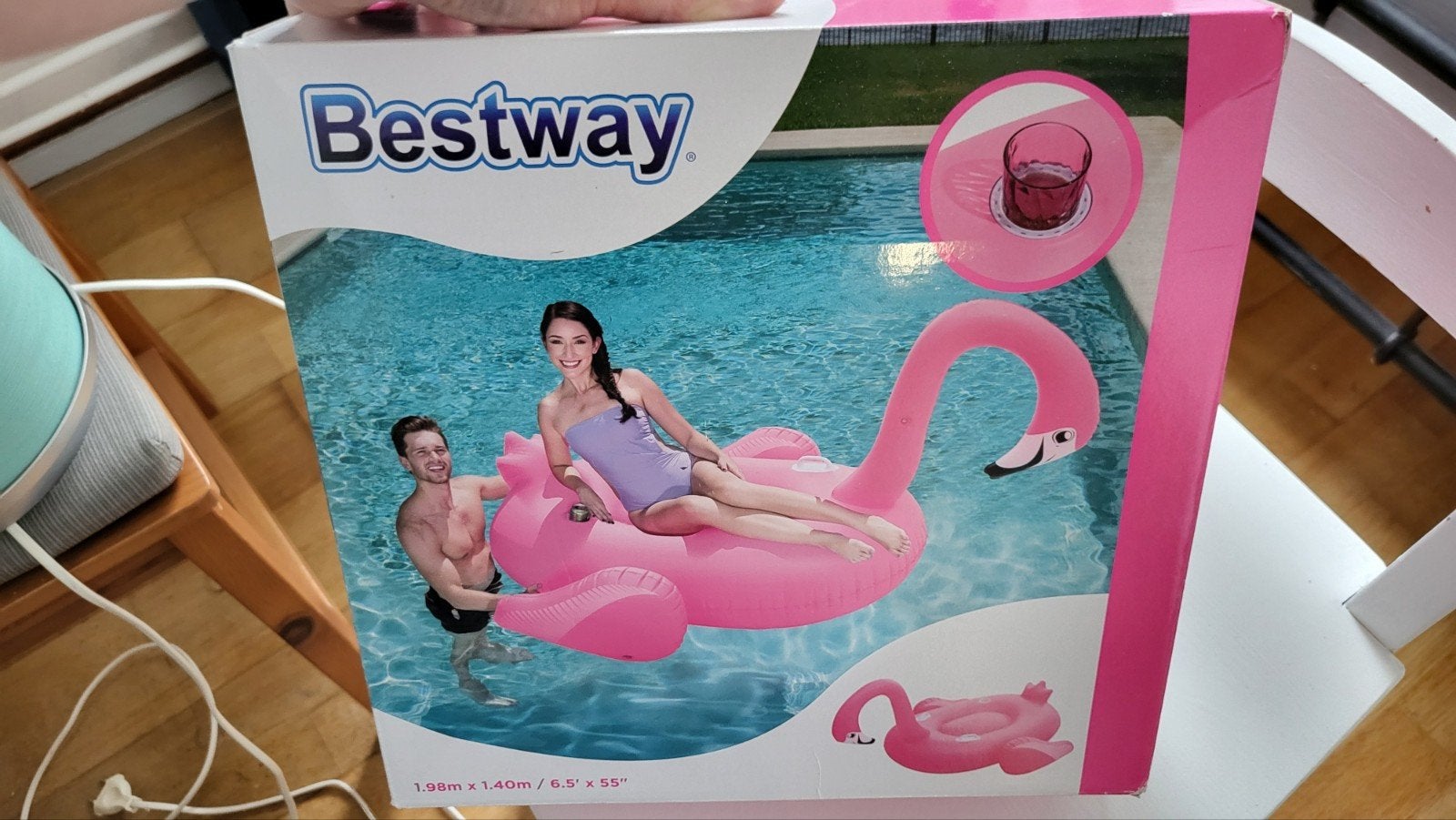 Opblaas flamingo t.e.a.b., Ophalen, Nieuw