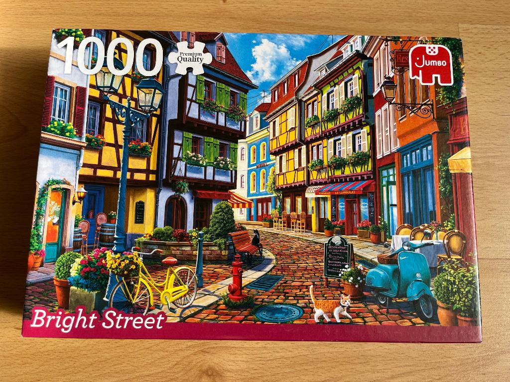 Bright street, jumbo puzzel 1000 stukjes, Ophalen, 500 t/m 1500 stukjes, Zo goed als nieuw