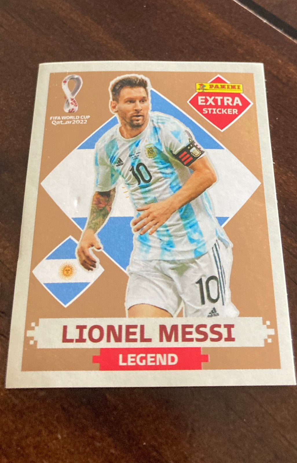 Bieden, Messi brons panini extra WK Qatar, Ophalen of Verzenden, Nieuw, Sticker