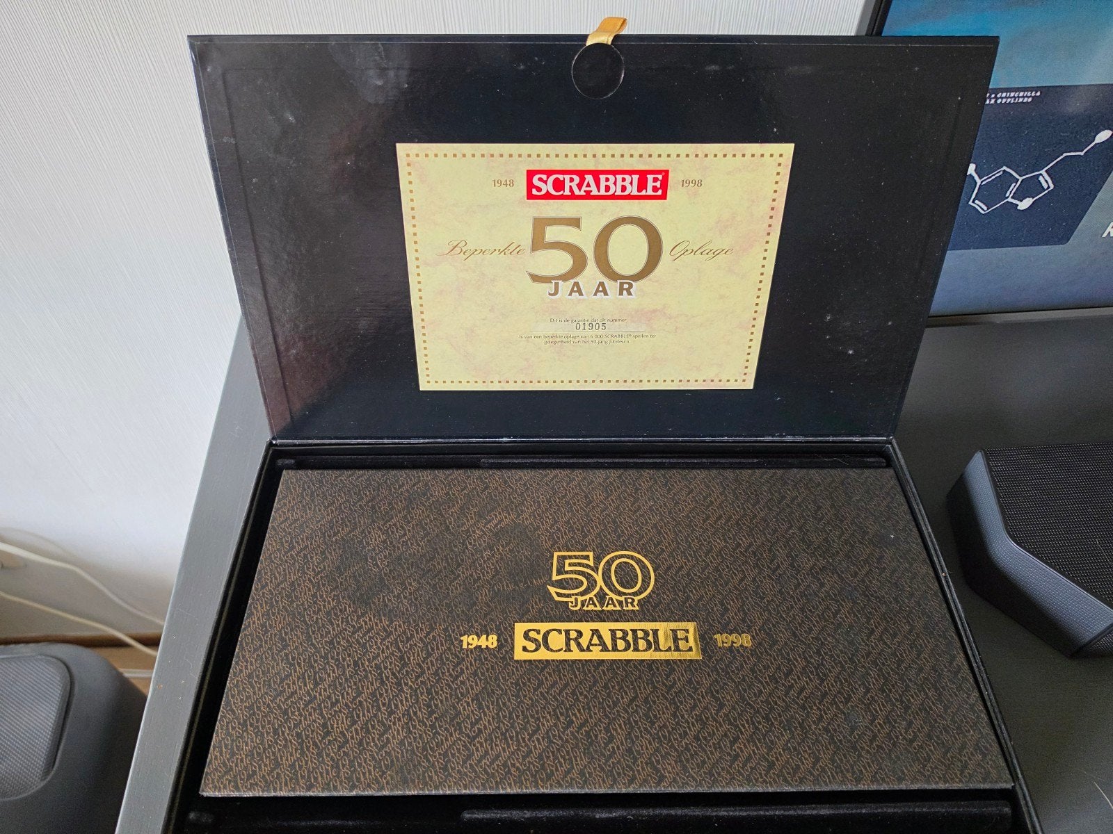 Scrabble 50 Jaar Jubileum Editie - Beperkte Oplage, Een of twee spelers, Ophalen, Zo goed als nieuw, Mattel