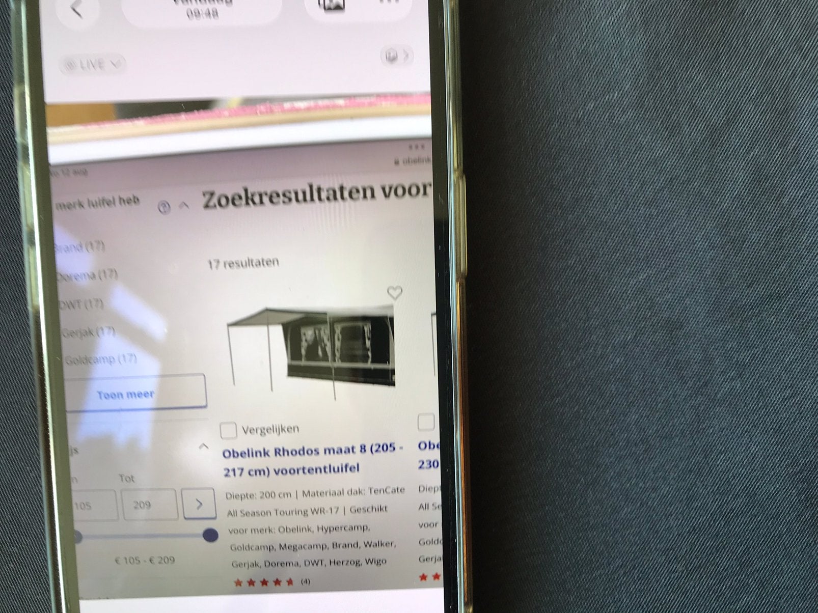 Rhodos voortentluifel maat 08 stalen frame, Caravans en Kamperen, Ophalen, Zo goed als nieuw