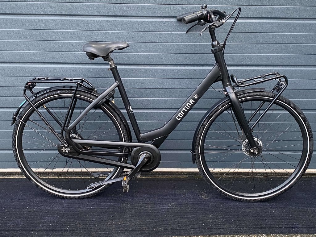 Cortina common D57cm mat zwart 7 vers handremmen, Gebruikt, Cleanbikes, Versnellingen, 56 cm of meer