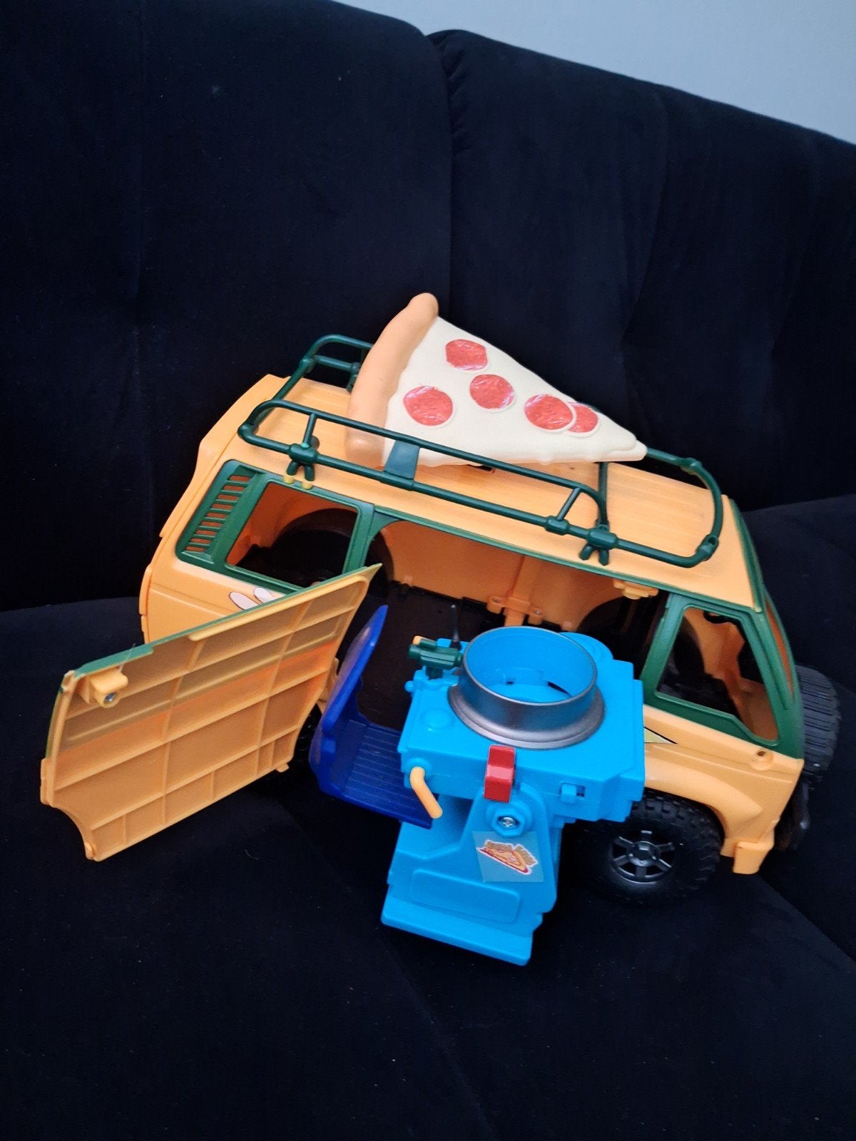Turtles bus met 2 poppetjes - Ninja Turtles speelgoed, Ophalen, Gebruikt