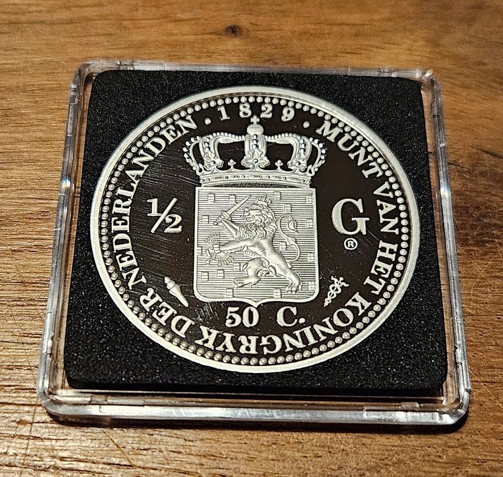 Herdenkingsmunt / penning 1/2 gulden Willem I (1826), Postzegels en Munten, Munten | Nederland, ½ gulden, Ophalen of Verzenden